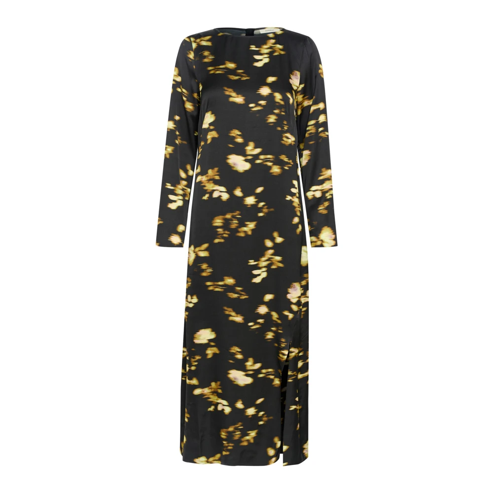 InWear Zwarte Mysterieuze Bloem Jurk Multicolor Dames