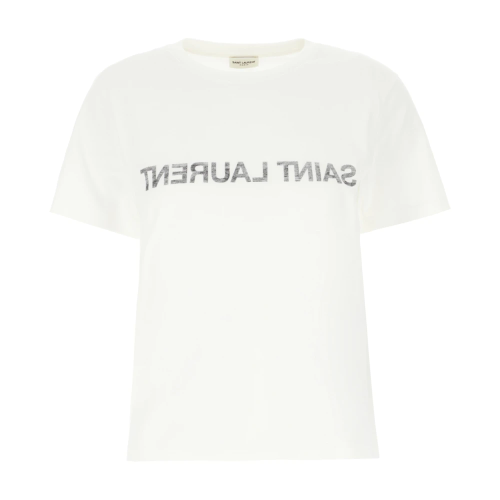 Saint Laurent White T-Shirts, Female, Xs, Reverse T-Shirt