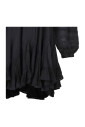 black-cotton-dress-with-gathered-trim