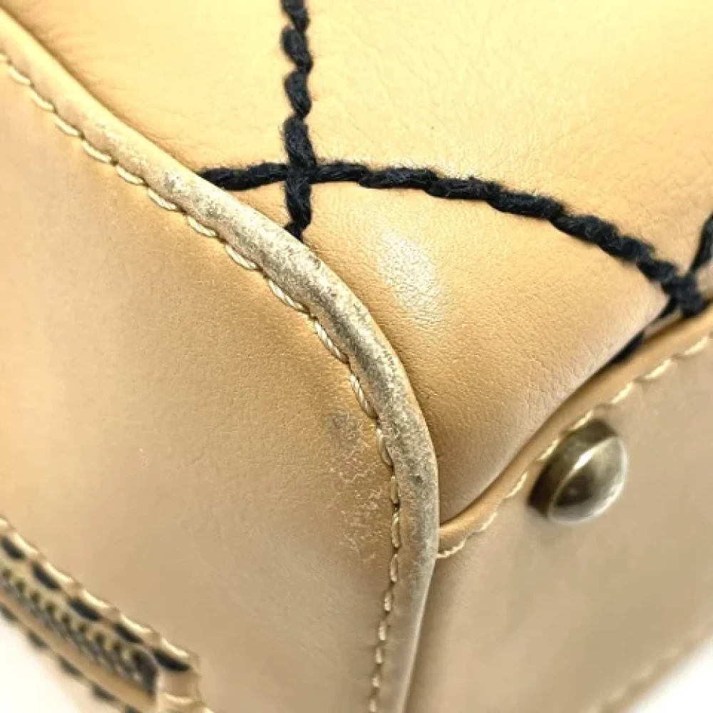 Chanel Vintage Pre-owned Fabric chanel-bags Brown Dames