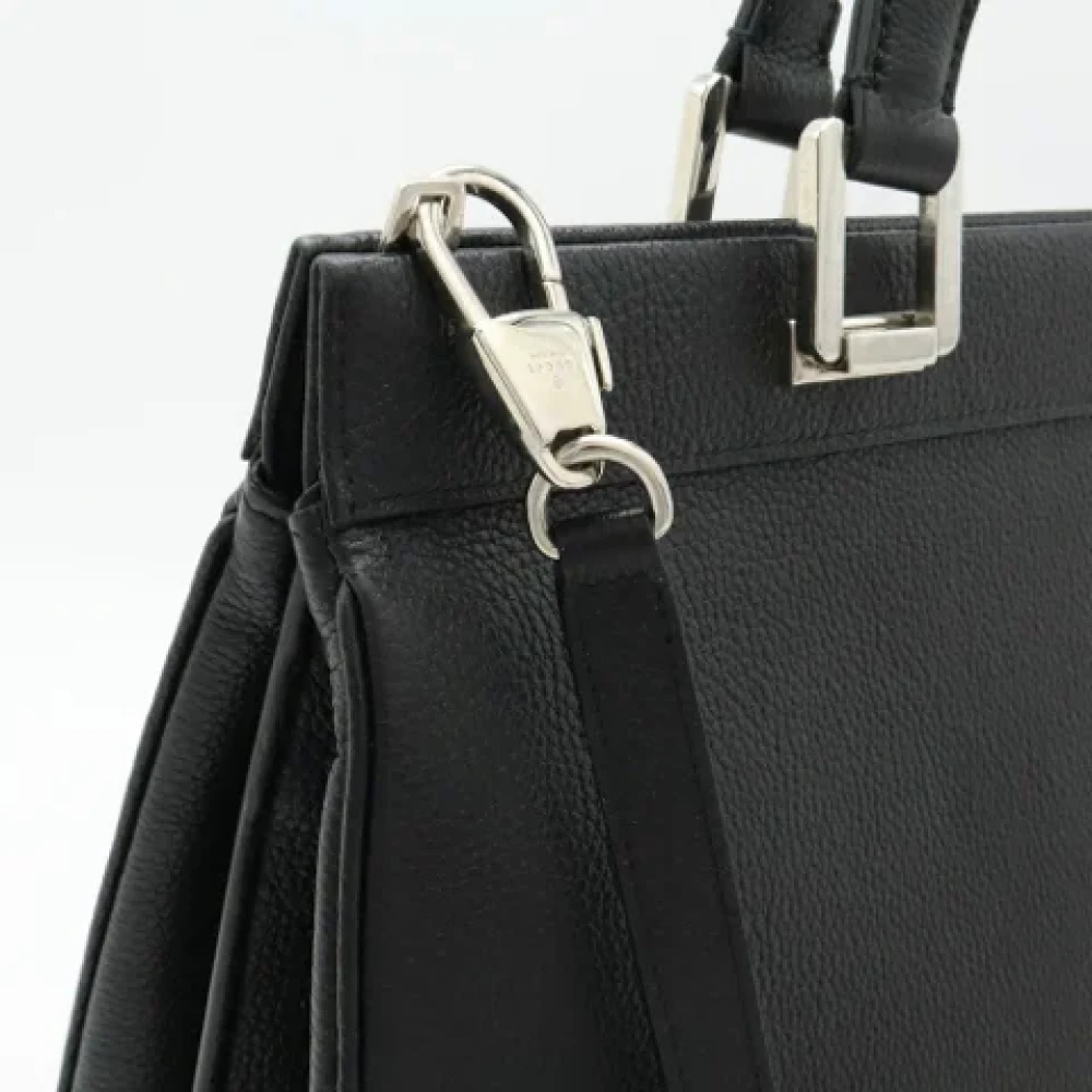 Gucci Vintage Pre-owned Leather handbags Black Dames