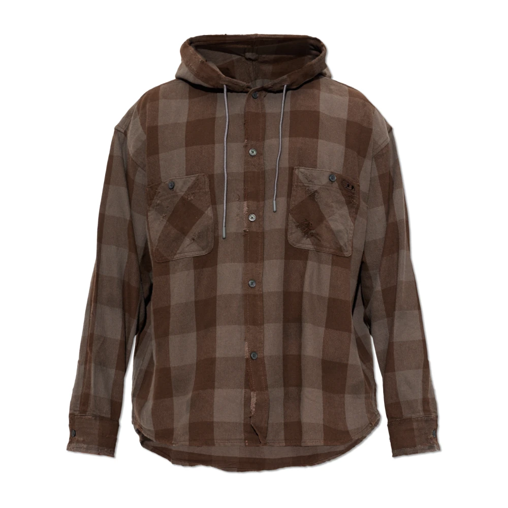Diesel Uomo Marrone Magliette, Xs, New,