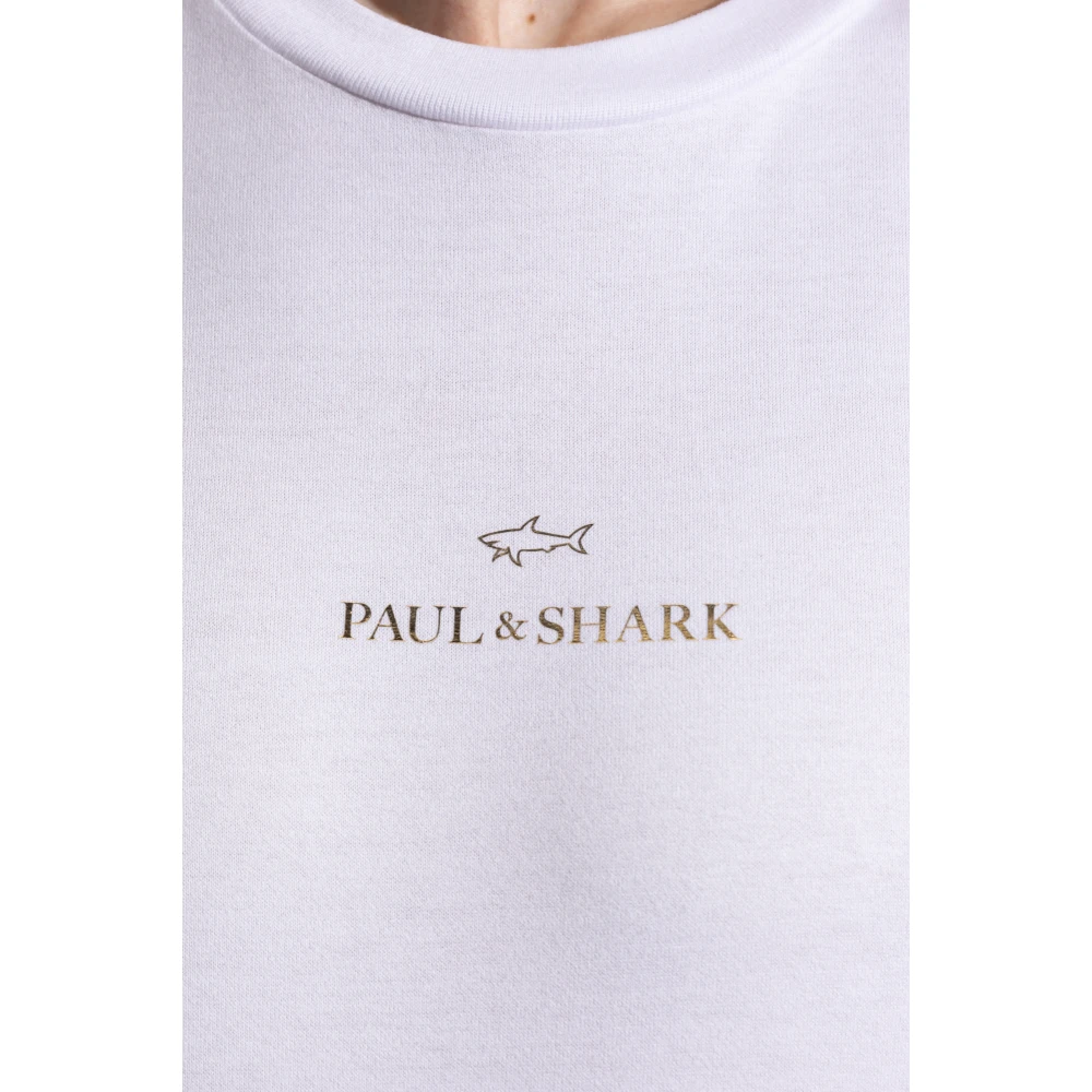 PAUL & SHARK T-shirt met bedrukt logo White Heren