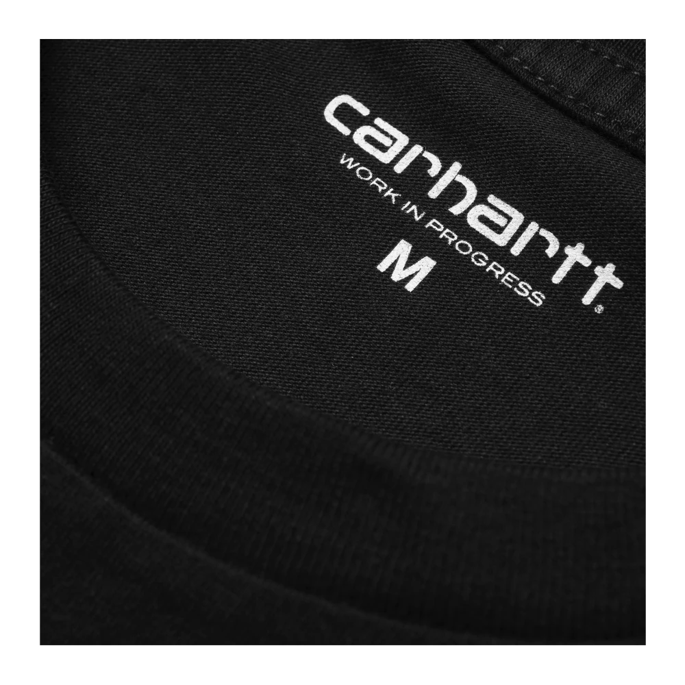 Carhartt WIP Zwart Katoenen Logo T-shirt Korte Mouw Black Heren