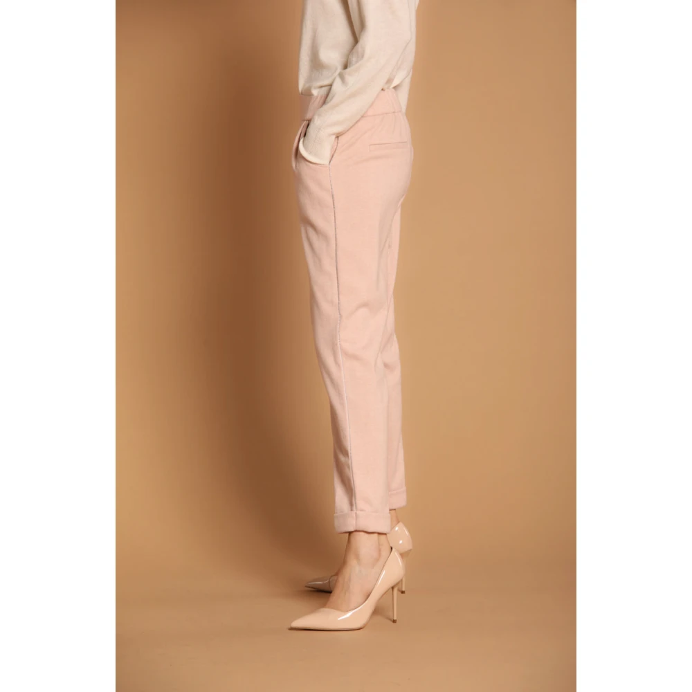 Mason's Chino broek met relaxed fit en Resca patroon Pink Dames
