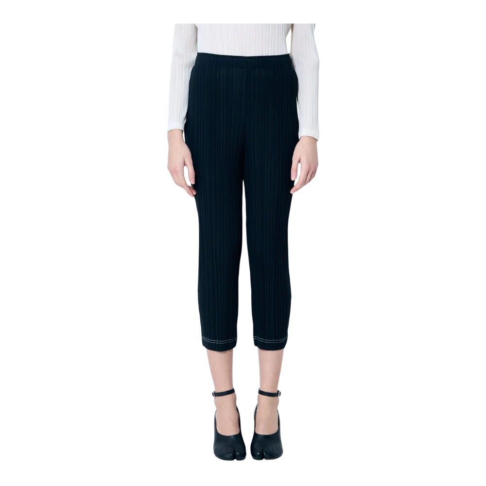 Issey Miyake Geplooide Korte Broek Black Dames