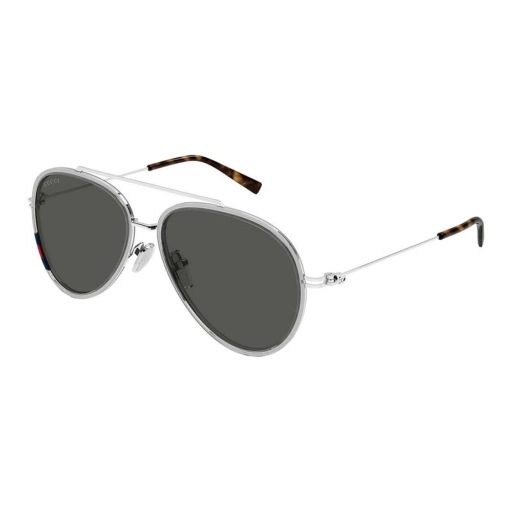 Gucci Men's Gray Aviator Sunglasses - Sunglasses - 56 Mm - Accessories