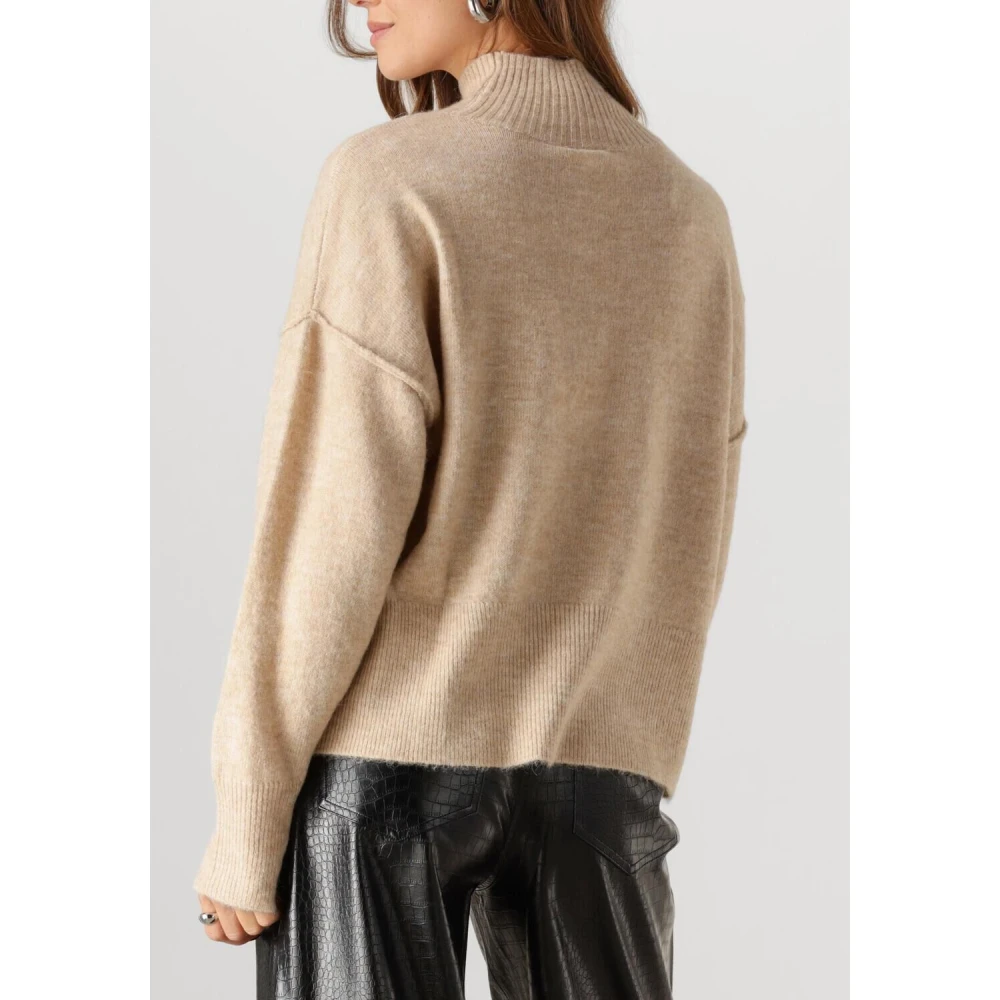 Y.A.S Chique High Neck Gebreide Trui Beige Dames