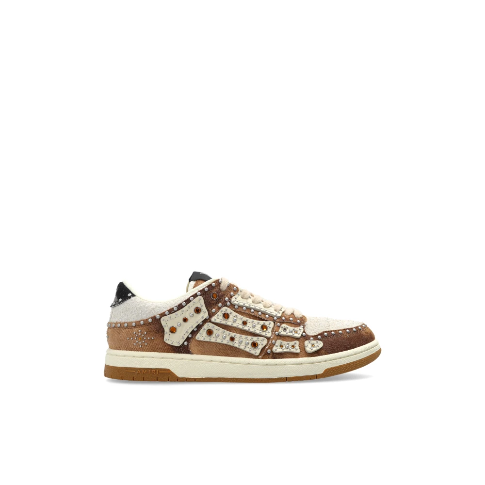 Amiri Stud Skel Top Low Heren Schoenen Bruin