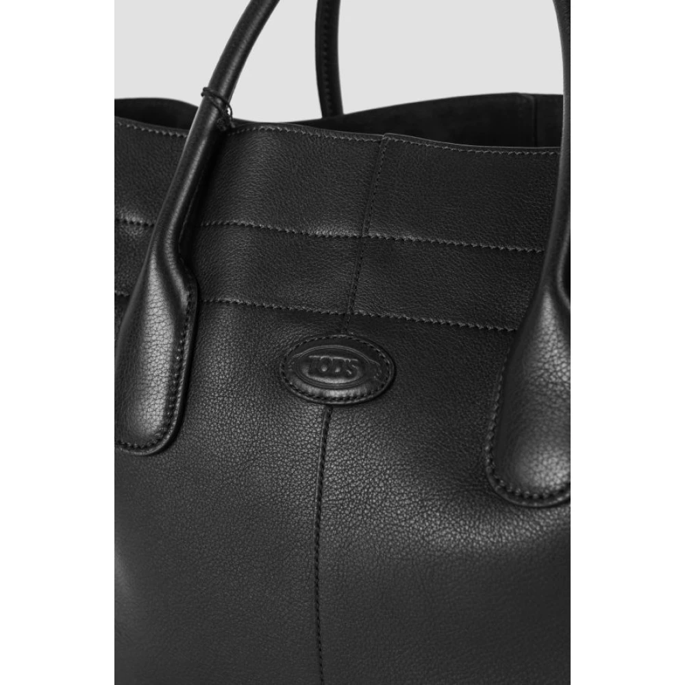 TOD'S Zwarte Leren Tas Noir Black Dames