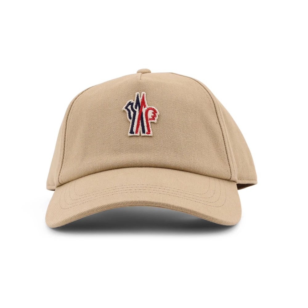 Moncler Men's Beige Logo Cotton Baseball Cap - Hats & Caps - One Size - Accessories