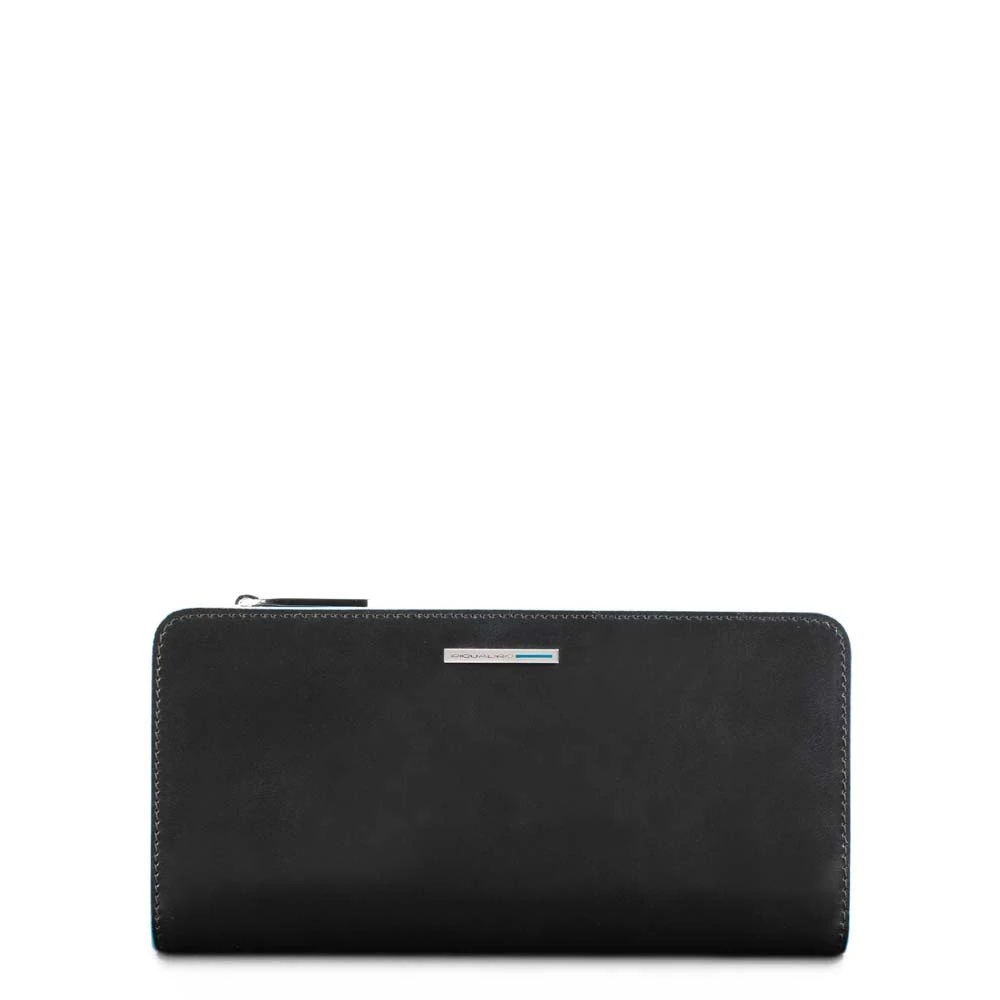 Piquadro Women's Black Wallets & Cardholders, One Size, Blue Square Wallet