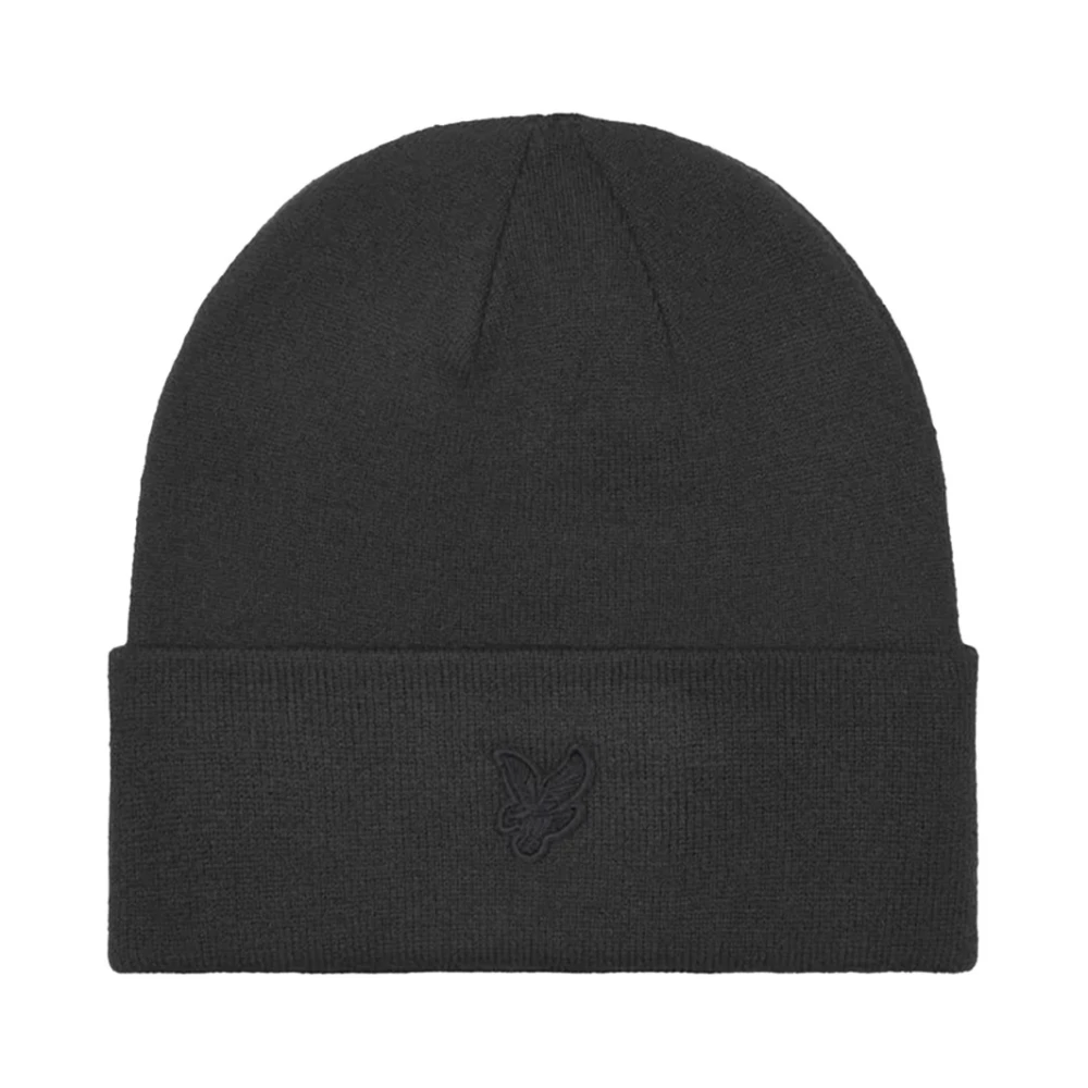 Lyle & Scott Tonal Eagle Beanie Mössa Svart Black, Herr