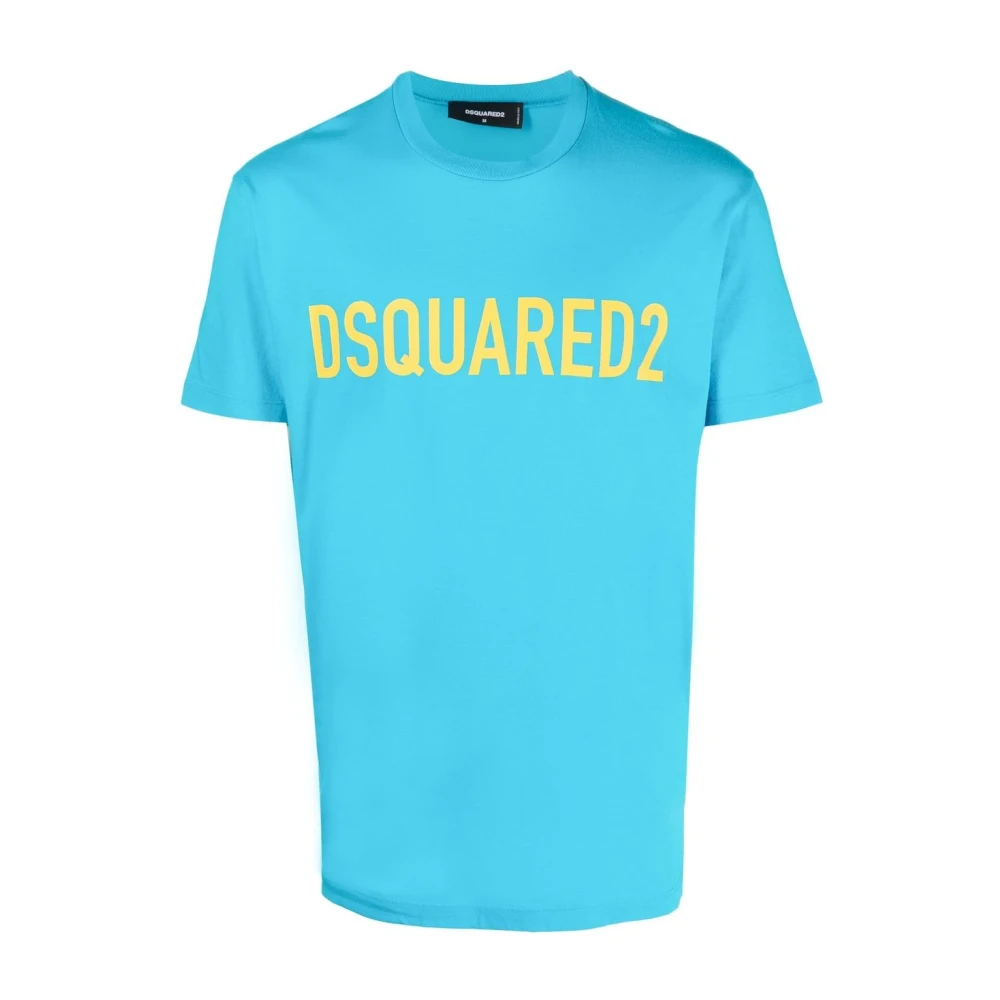 Dsquared2 Italiaans Katoenen Designer T-shirt voor Mannen Blue Heren