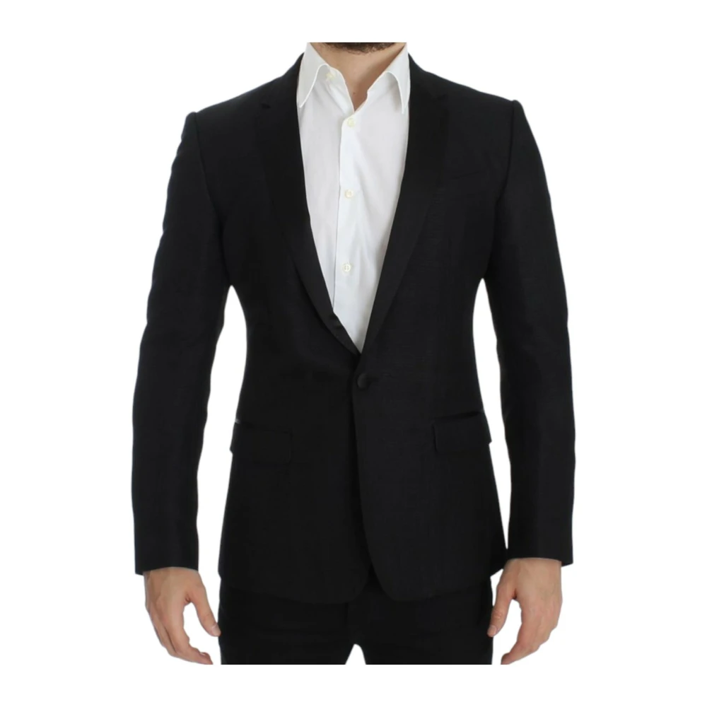 Dolce & Gabbana Men's Black Slim Fit Blazer Jacket