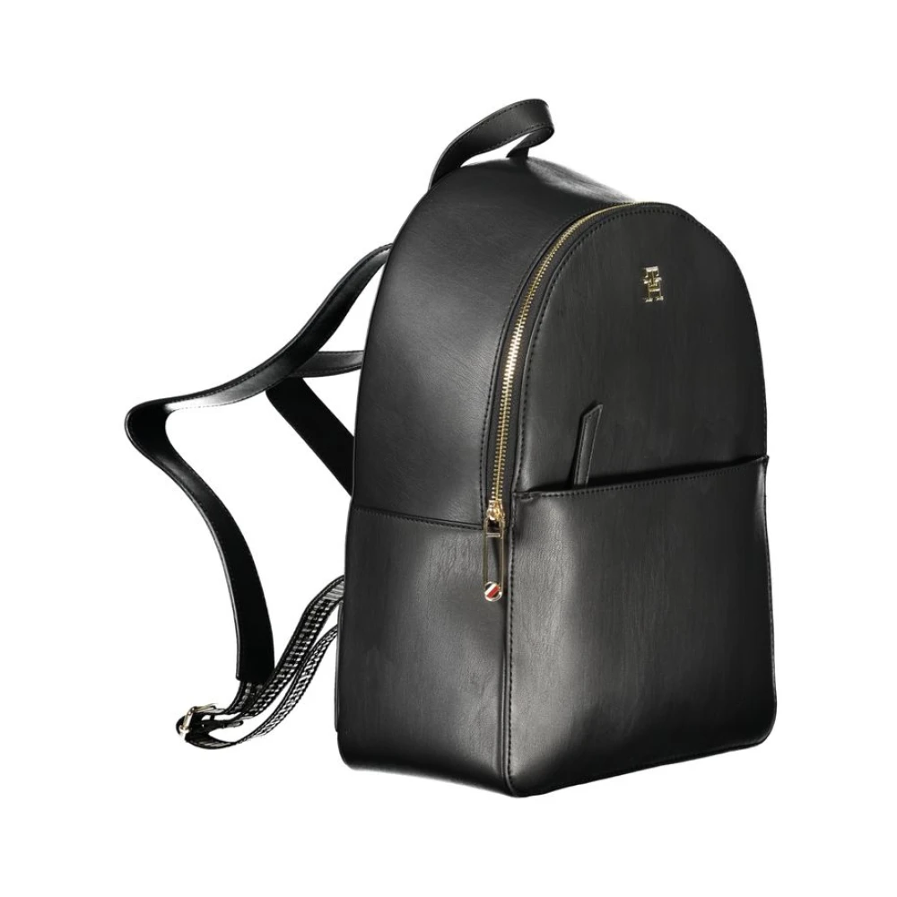 Tommy Hilfiger Zwarte polyethyleen rugzak met verstelbare banden Black Dames