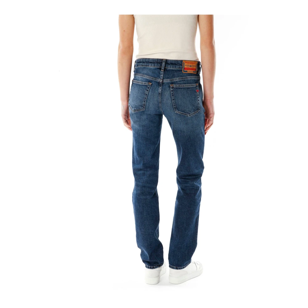 Diesel Klassieke Straight Fit Denim Jeans Blue Dames