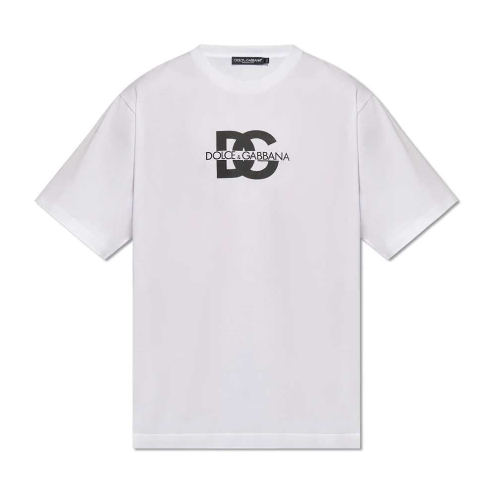 Dolce & Gabbana T-shirt met logo White Heren