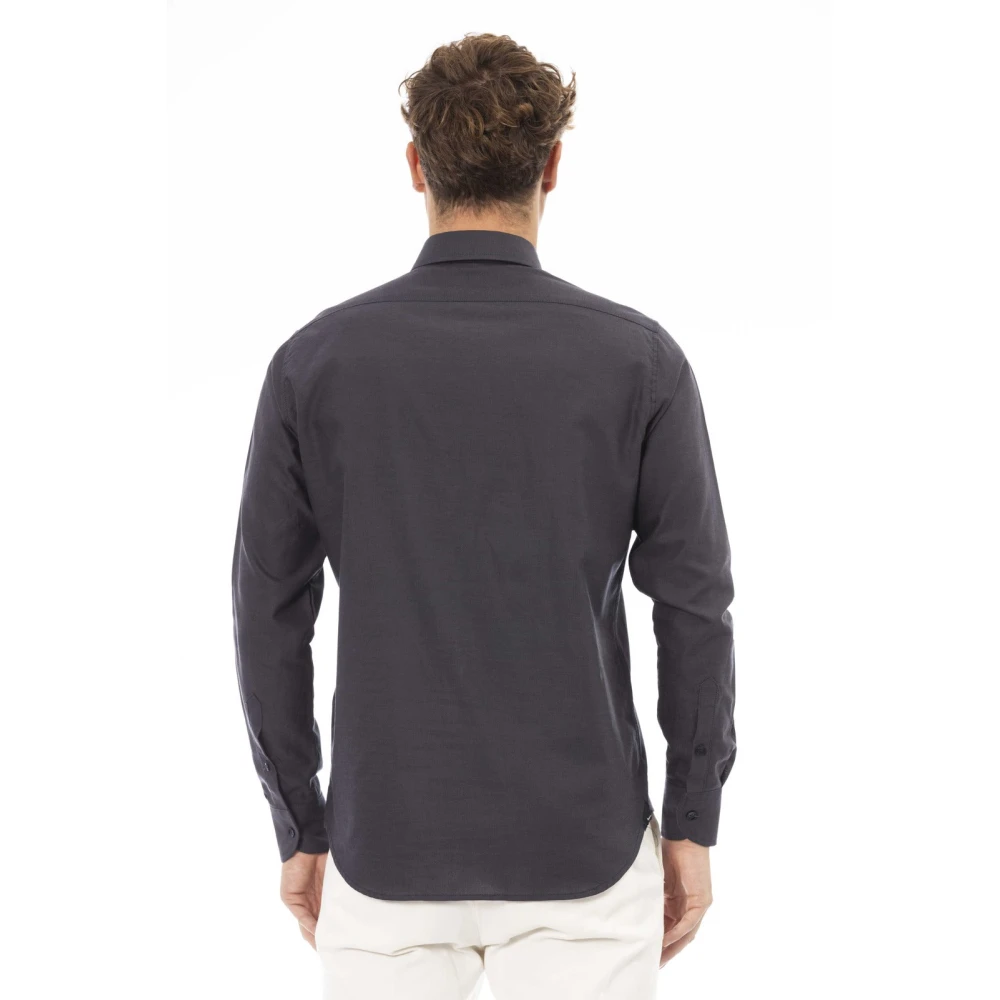 Baldinini Oxford overhemd met knoopsluiting Gray Heren