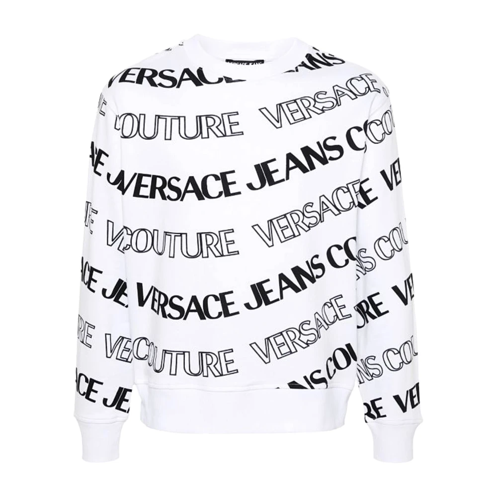 Versace Jeans Couture Stijlvolle Sweatshirt voor een Trendy Look White Heren
