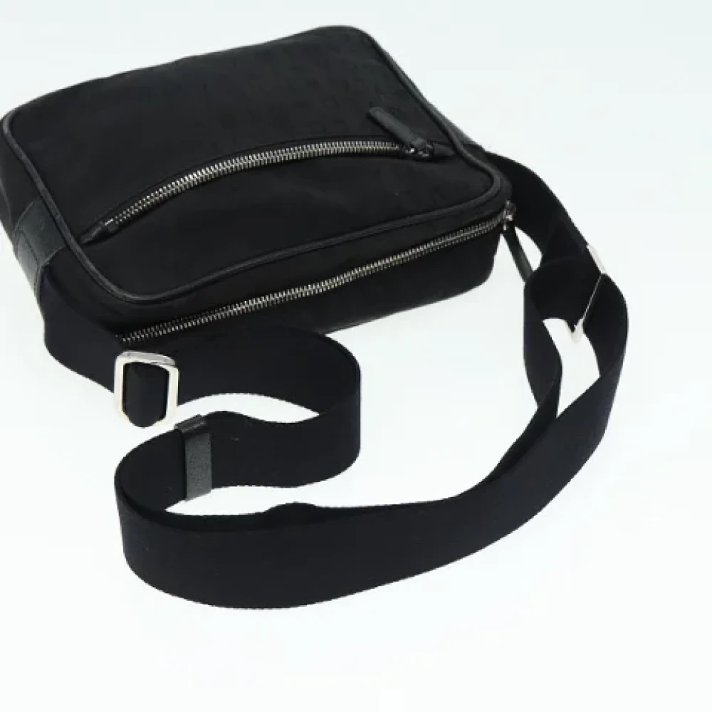 Bvlgari Vintage Pre-owned Canvas shoulder-bags Black Dames