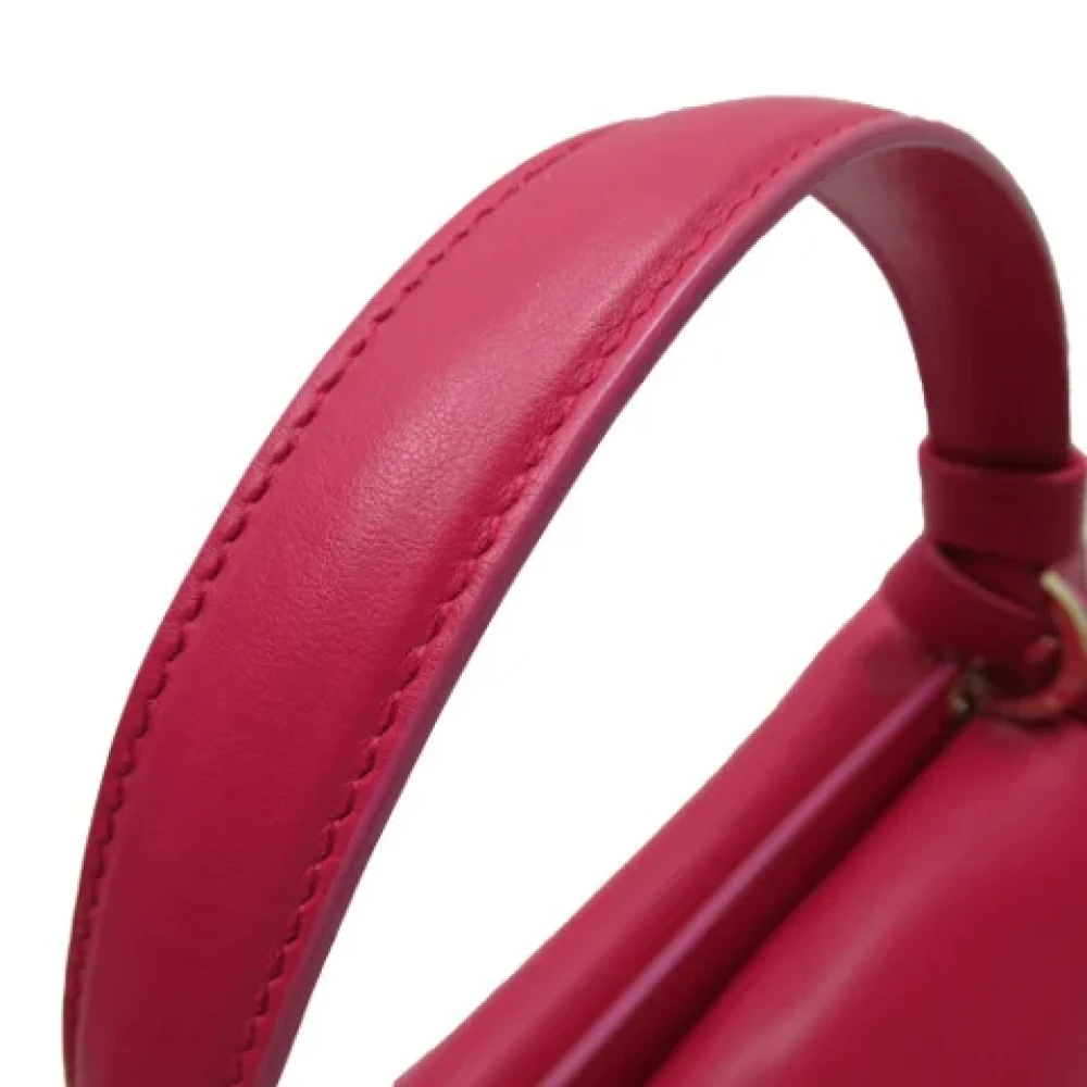 Bvlgari Vintage Pre-owned Leather handbags Pink Dames
