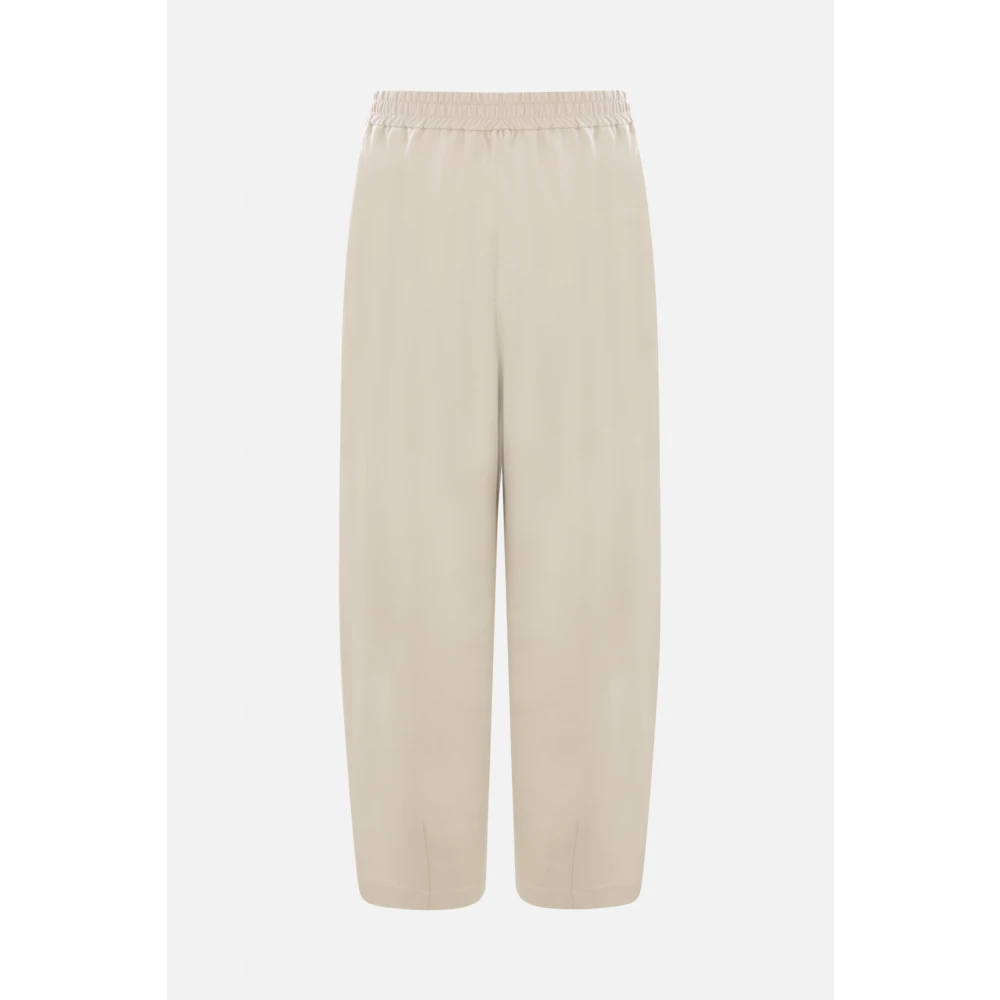 BRUNELLO CUCINELLI Beige Technische Katoenen Joggingbroek Beige Dames