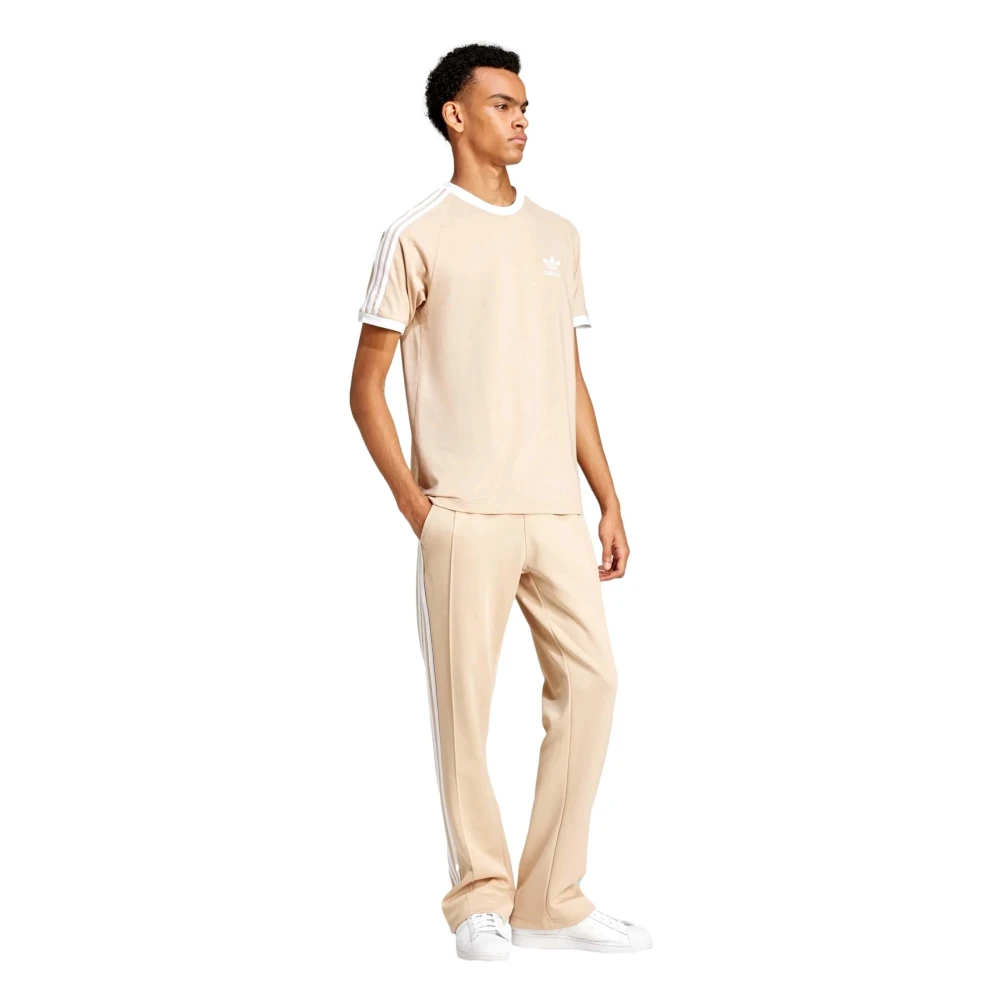 Adidas 3 Strepen T-shirt Beige Heren