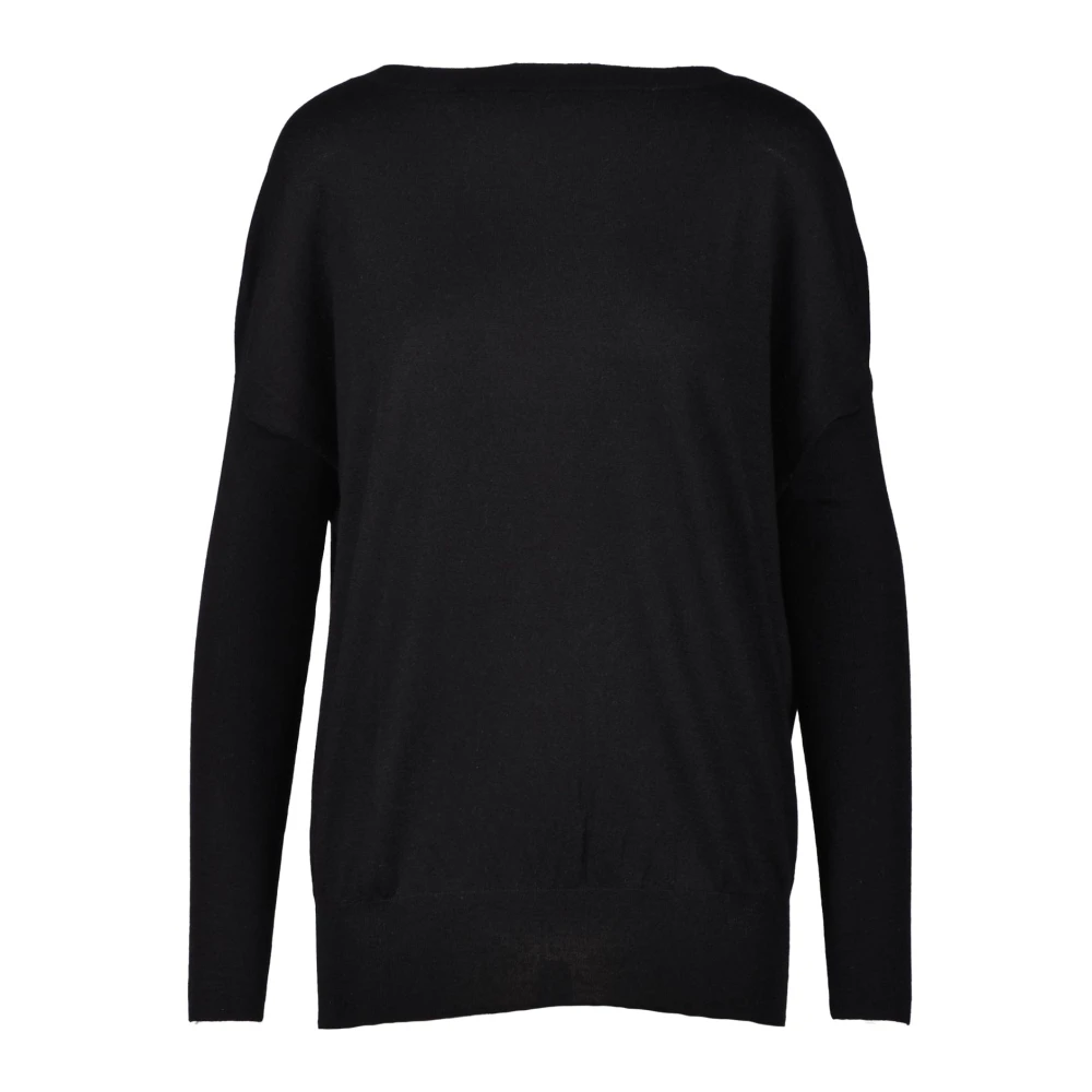 Wild Cashmere Zijde Kasjmier Trui Black Dames