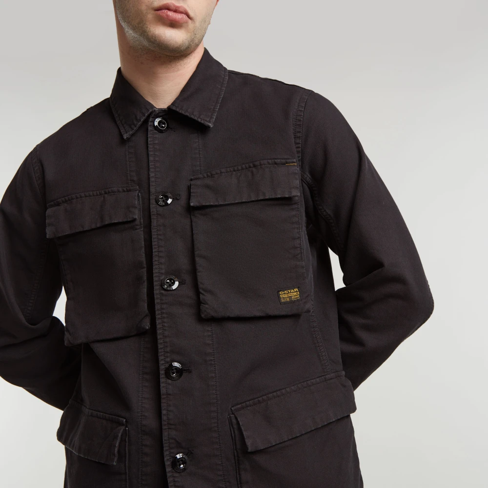G-Star Leger Overshirt 4-Zak Bedford Cord Black Heren