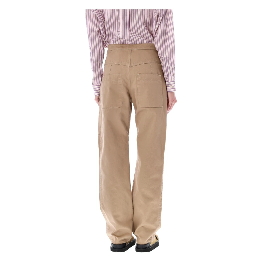 Isabel Marant Étoile Hoge taille beige cargobroek Beige Dames