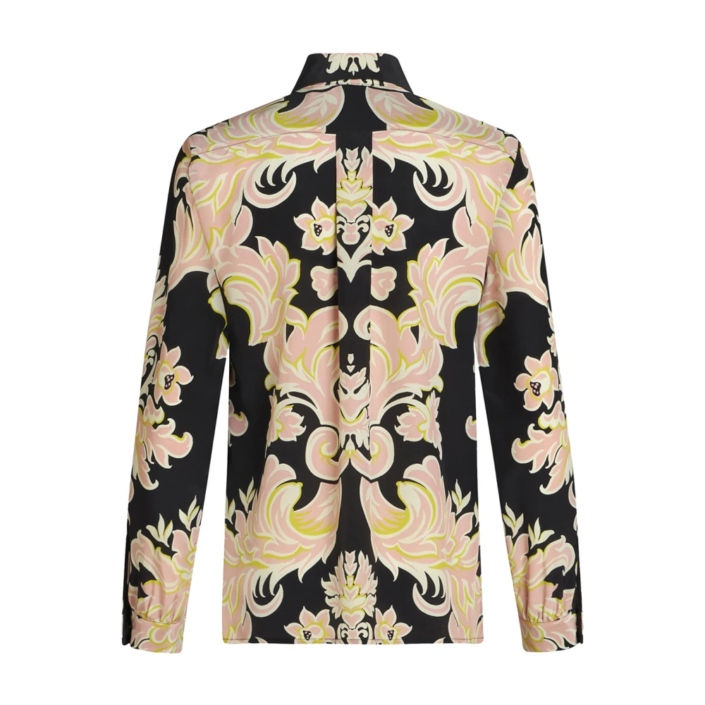 ETRO Zwarte Zijden Venus Print Shirt Multicolor Dames