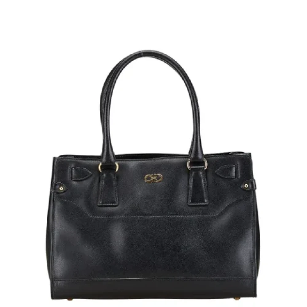 Salvatore Ferragamo Pre-owned Leather handbags Black Dames