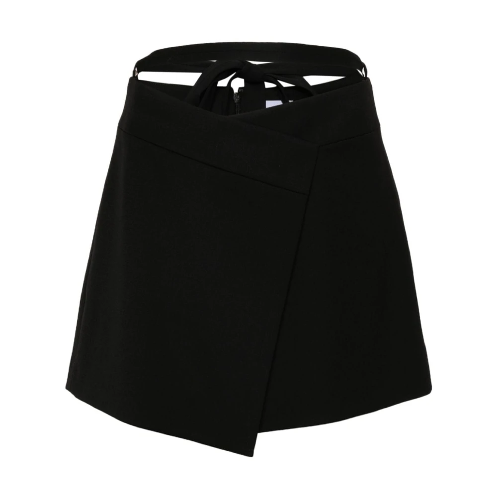 Patou Zwarte Wikkelrok met Asymmetrisch Design Black Dames