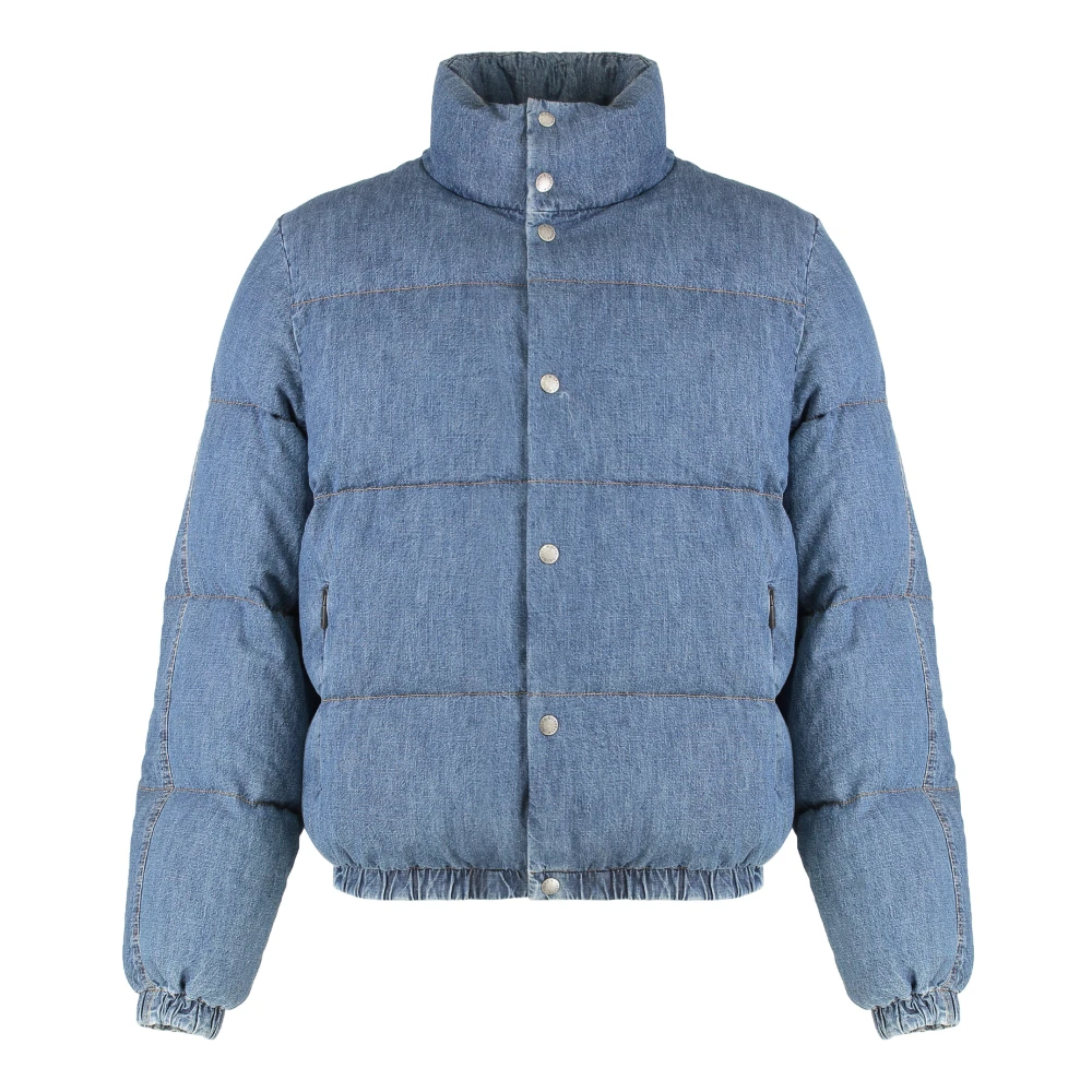 Dolce & Gabbana Men's Blue Cotton Denim Padded Jacket - Winter Jackets - Xl - Jackets
