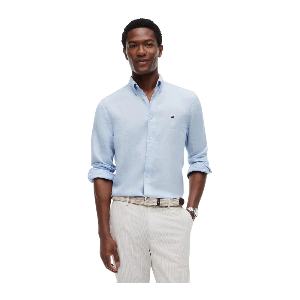 Tommy Hilfiger , Casual Shirts, Male, Blue, S, Shirts