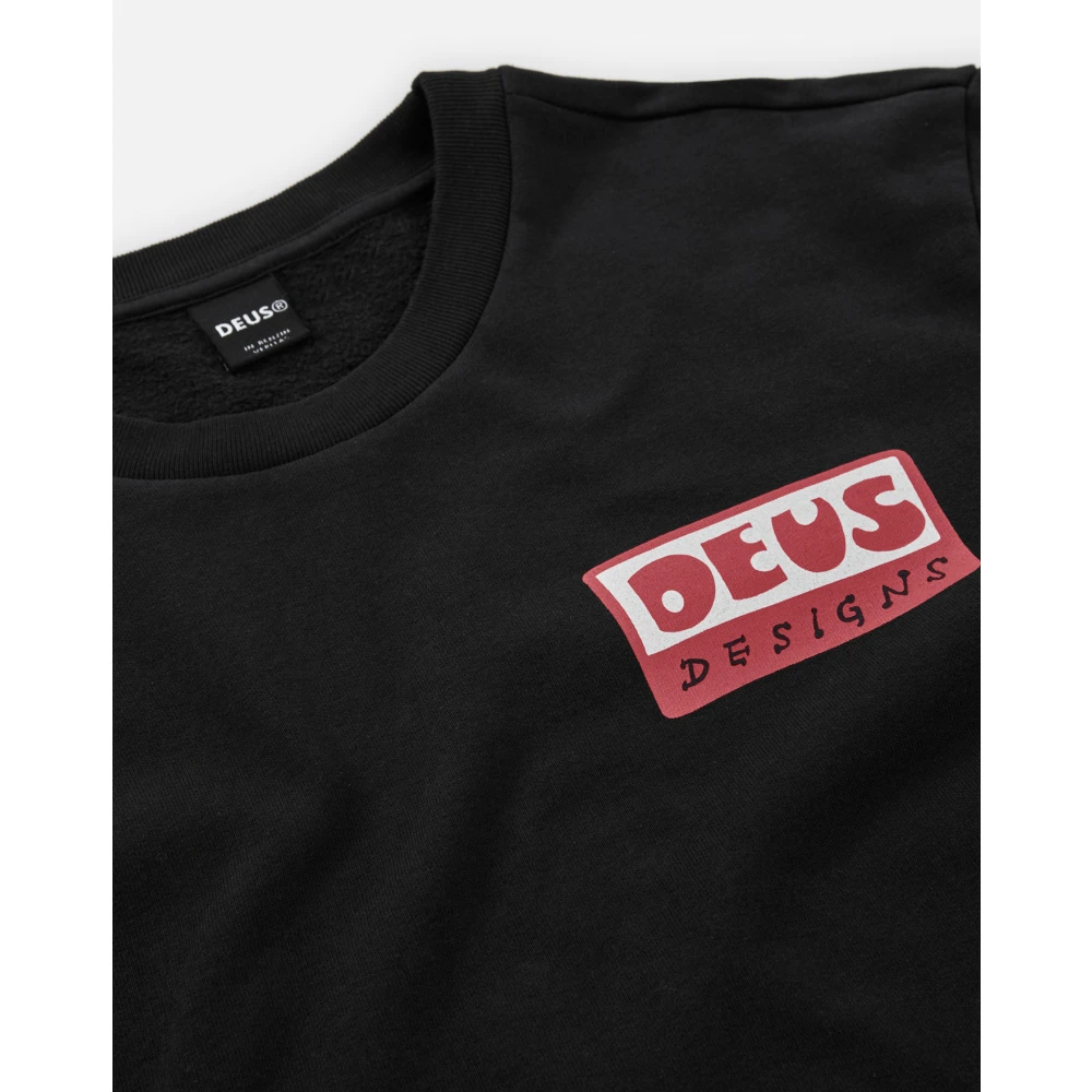 Deus Ex Machina Zwarte trui met achterprint Black Heren