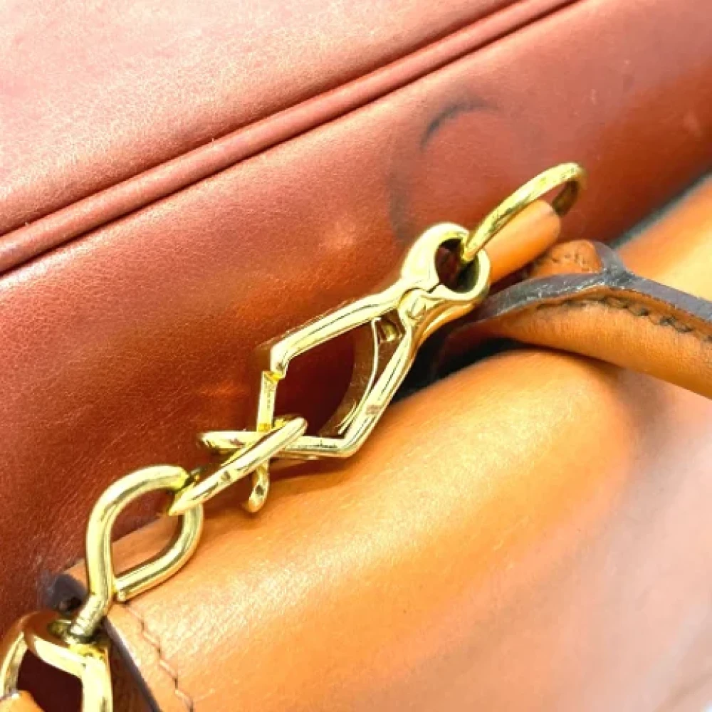 Hermès Vintage Pre-owned Leather handbags Orange Dames