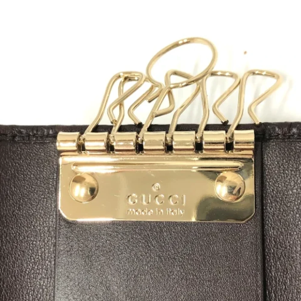 Gucci Vintage Pre-owned Leather key-holders Brown Dames