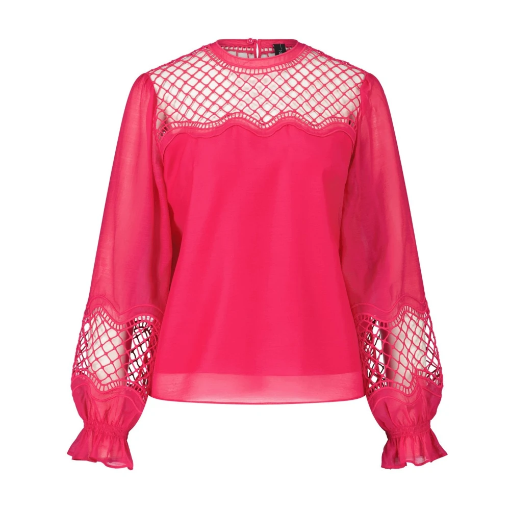 Marc Cain Netinzet Blouse Shirt Pink Dames