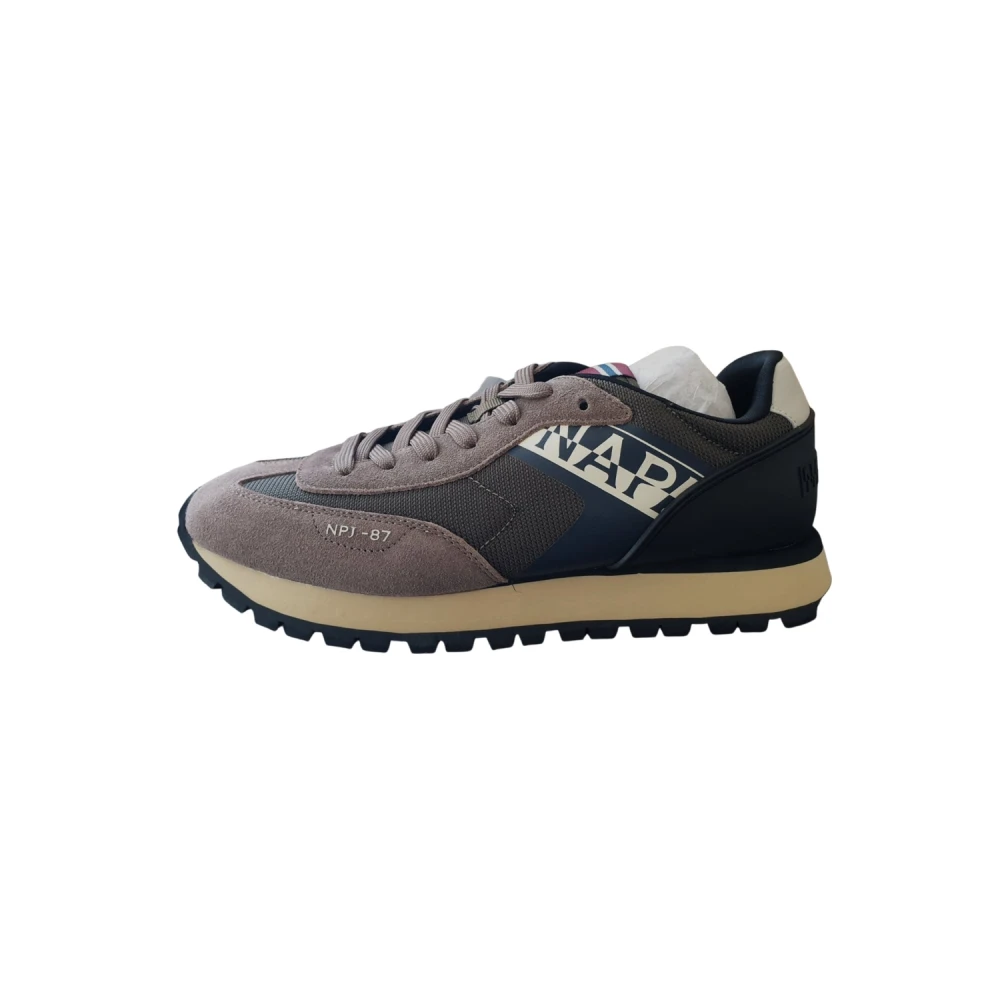 Napapijri Men's Multicolor Sneakers, 9 Uk, Leather And Fabric Low-Top Trainers