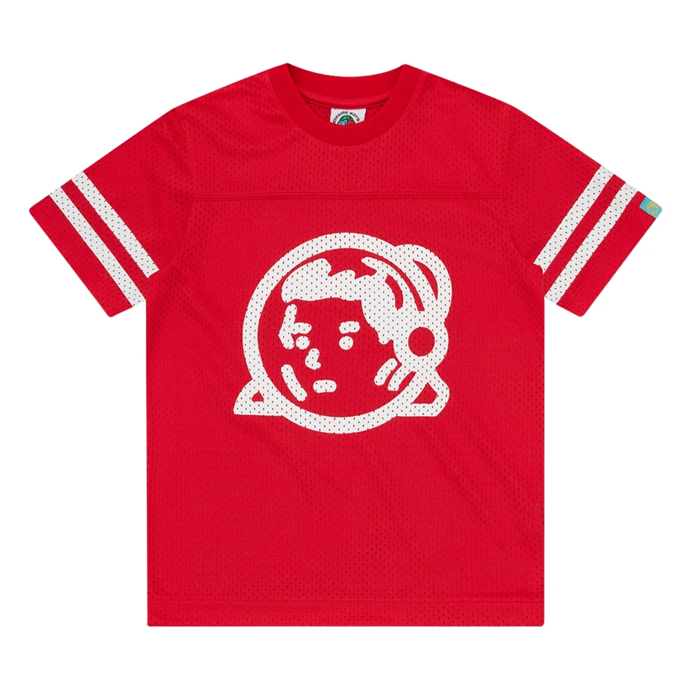 Billionaire Red Kids Short Sleeve T-Shirts, Male, 14 Y, Astro Mesh Football Top