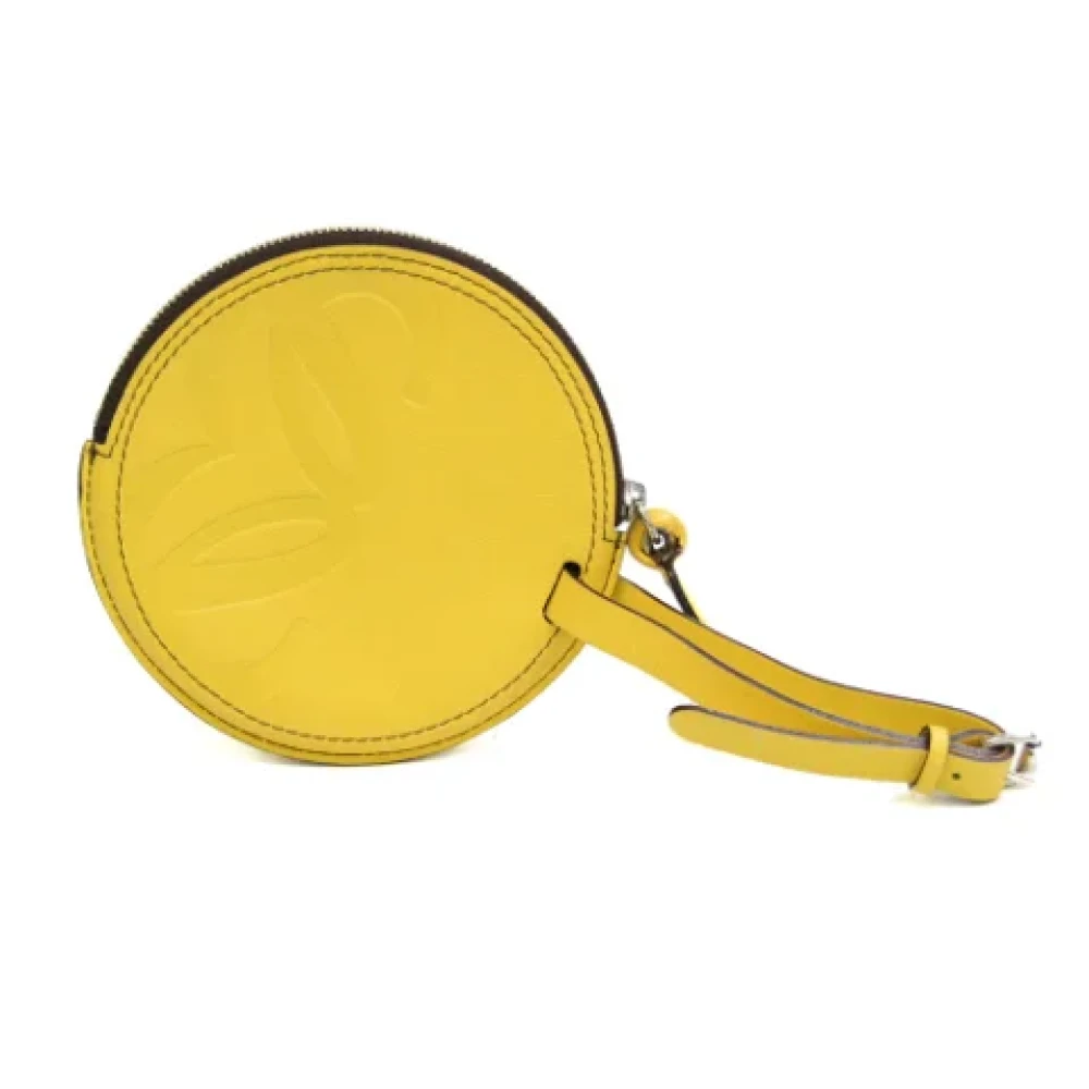 Loewe Pre-owned Leather wallets Yellow Dames