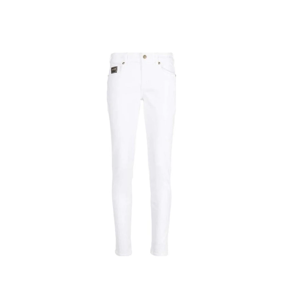 Versace Jeans Couture Slim Fit Denim Jeans White Dames