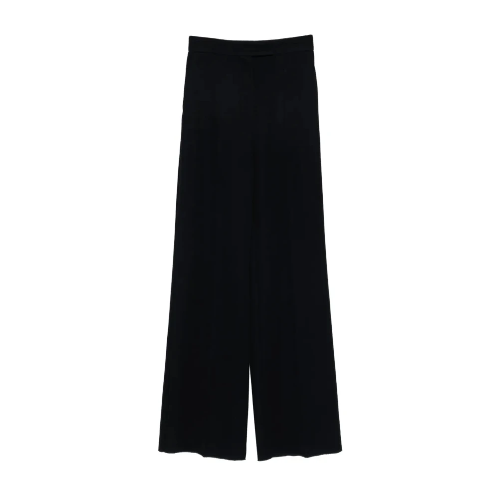 Max Mara Black Mxmattinia - Female - Wide Trousers - M - Trousers