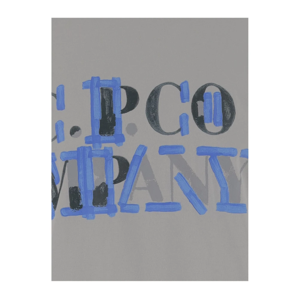 C.P. Company Katoenen Jersey Logo Print T-shirt Gray Heren