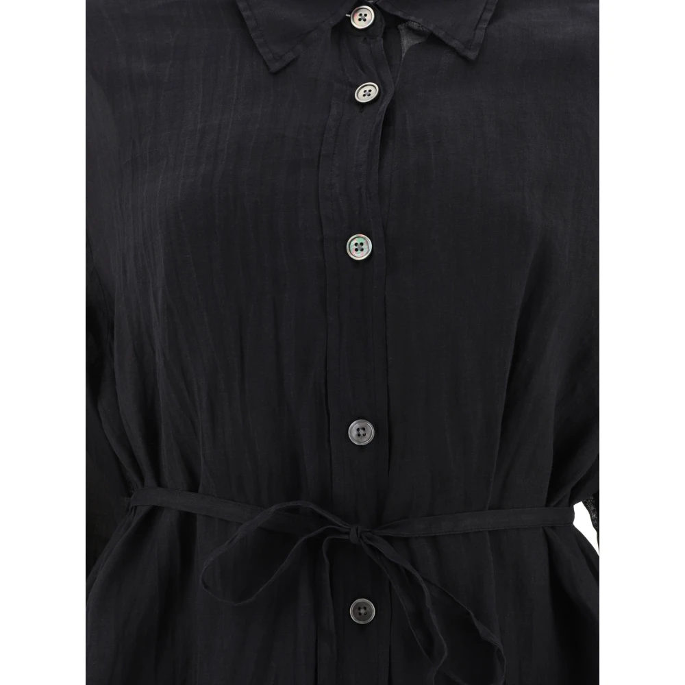 Our Legacy Backless Liner Shirt 100% Ramie Black Dames