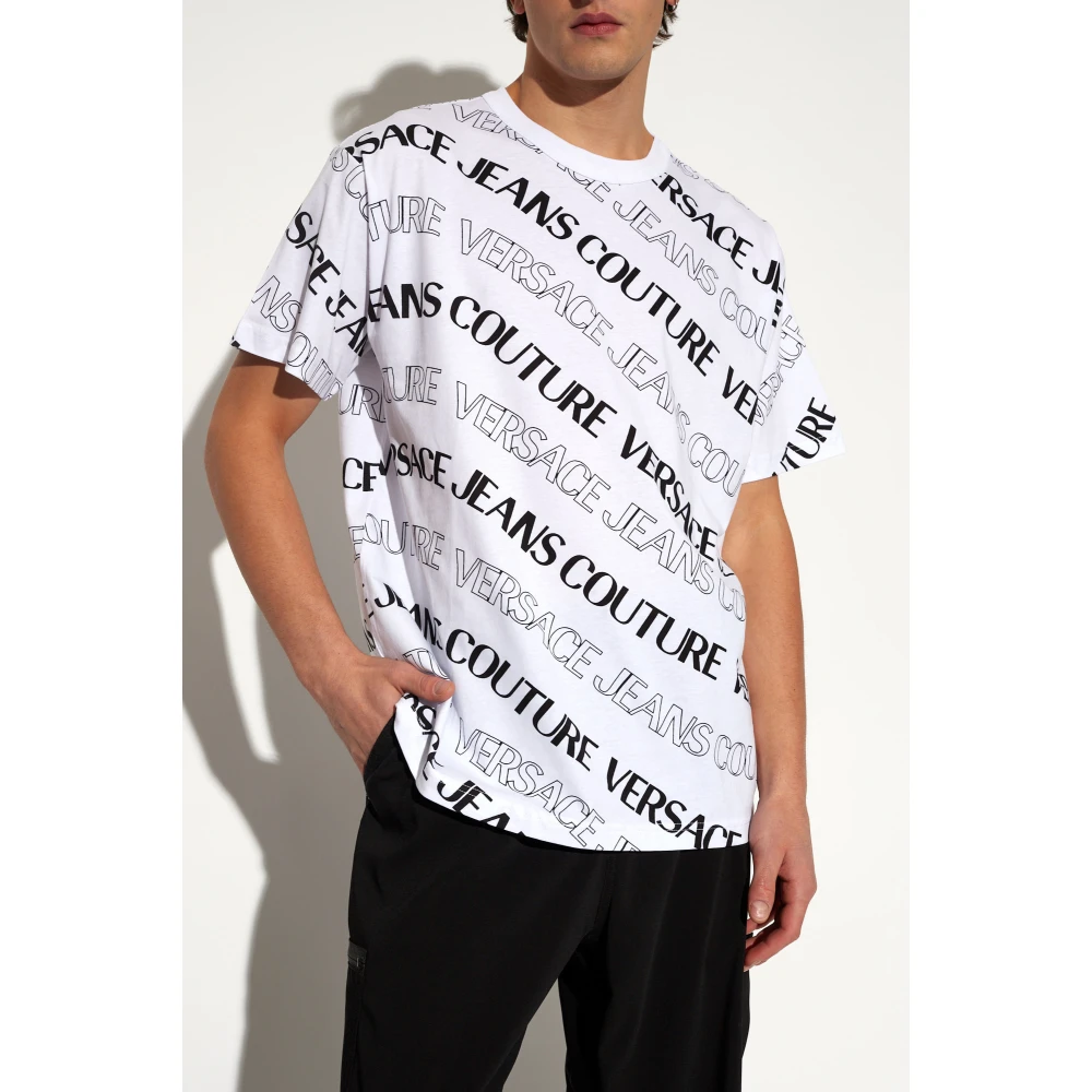 Versace Jeans Couture T-shirt met logo White Heren