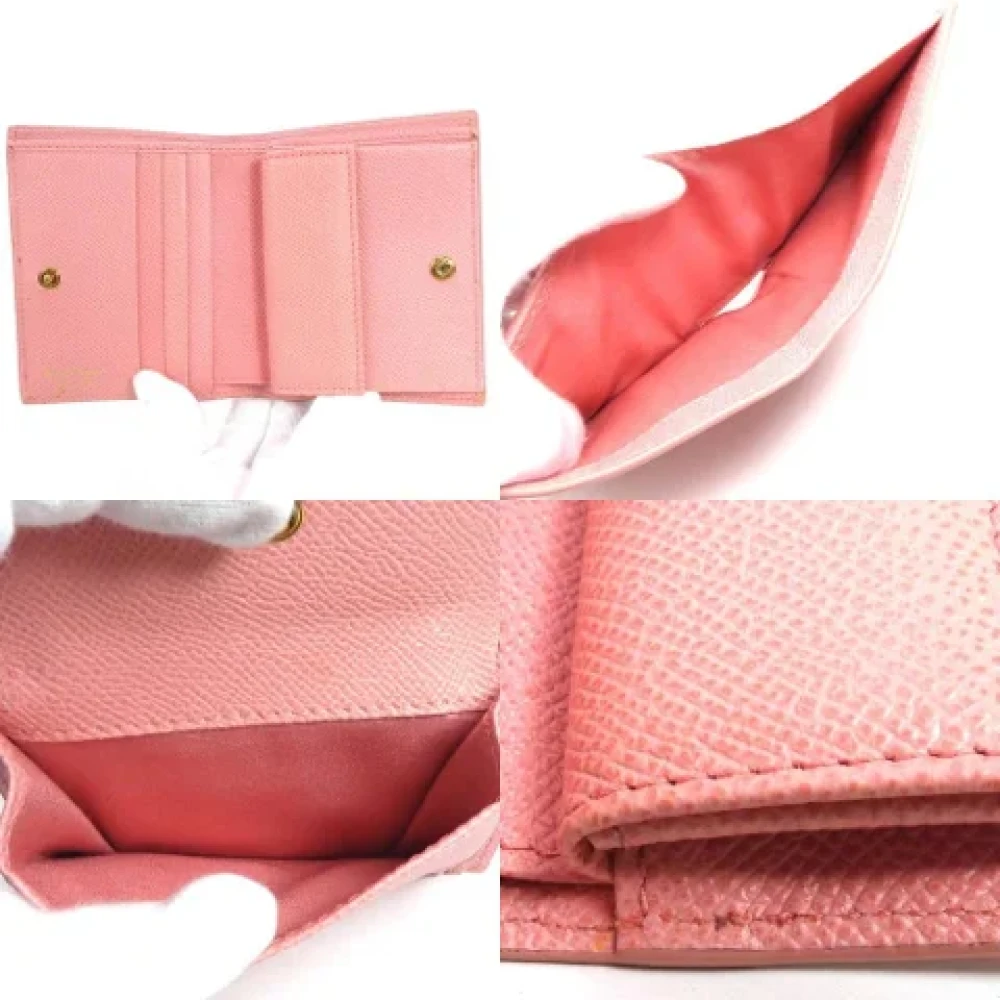 Salvatore Ferragamo Pre-owned Leather wallets Pink Dames