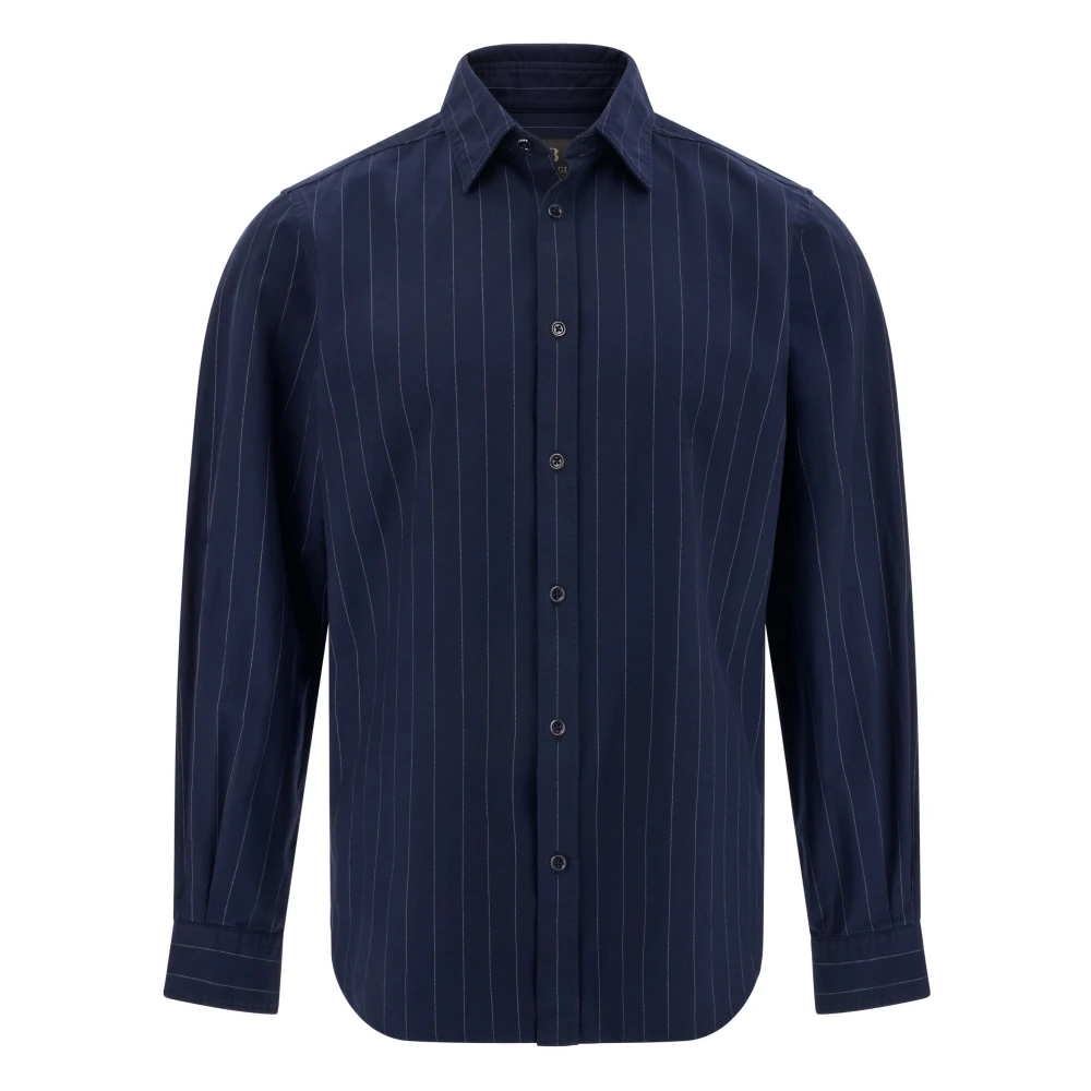 Boggi Milano Herren Blau Shirts, Sgröße: